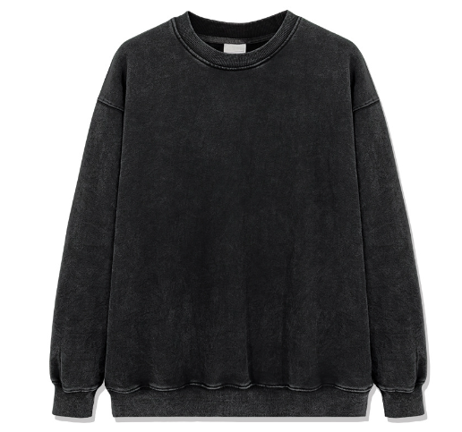 Autumn Trendy  Batik Oullover Washed Men's Sweatshirt