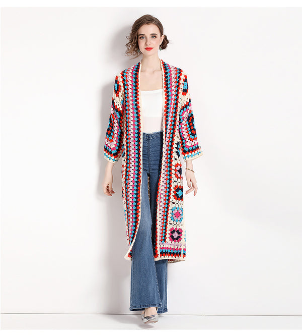 Travel Holiday Knitted Shawl Cardigan