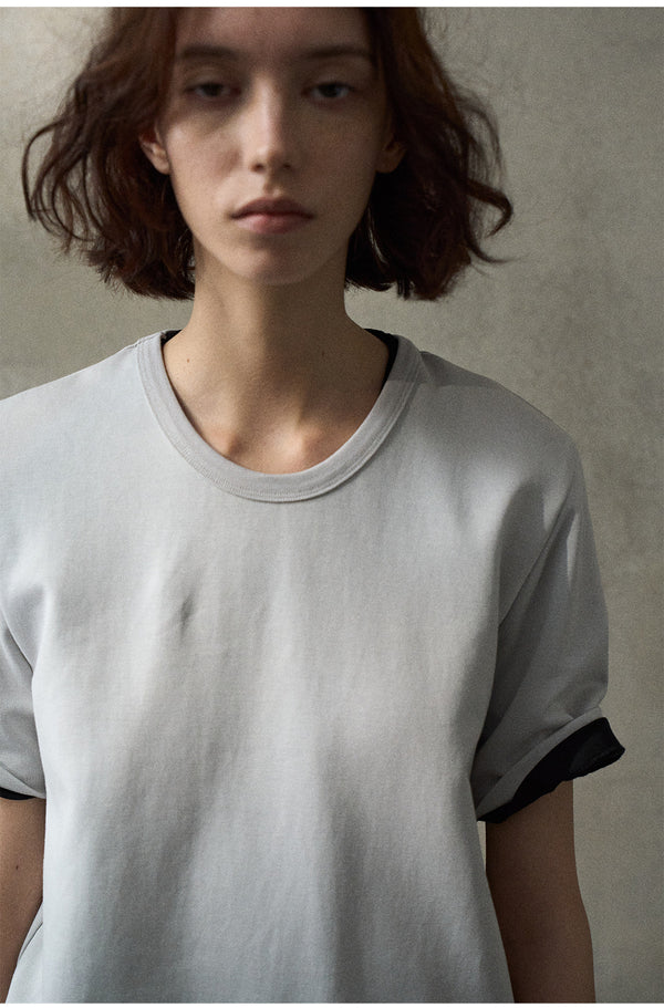 Anti-wrinkle high-twist double-sided commuter casual solid-color women's top
