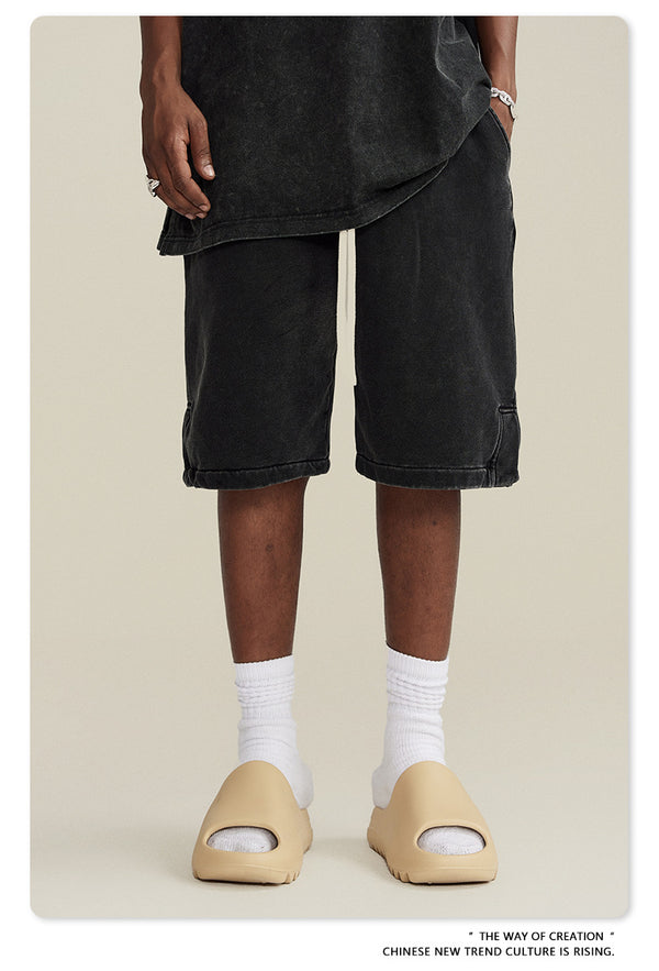 Trendy And Fashionable American Street  Heavy Men's Capre Pants