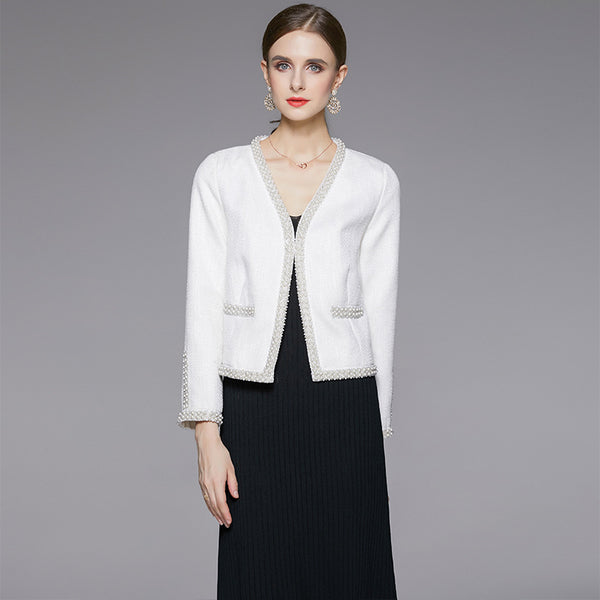 Temperament Slim Wool Fabric Short Jacket