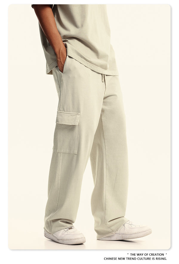 Summer Youth Casual Commuting Multi-pocket Workwear Men's Pants