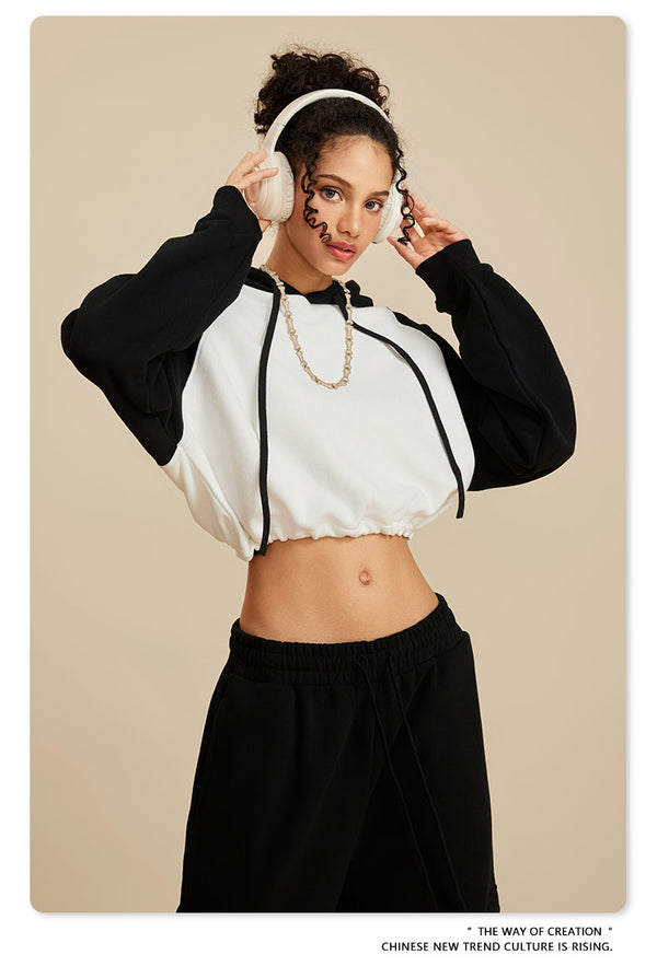 Summer Short-sleeved, Shoulder-length Hooded, Fashionable and Casual Commuting Sweatershirt