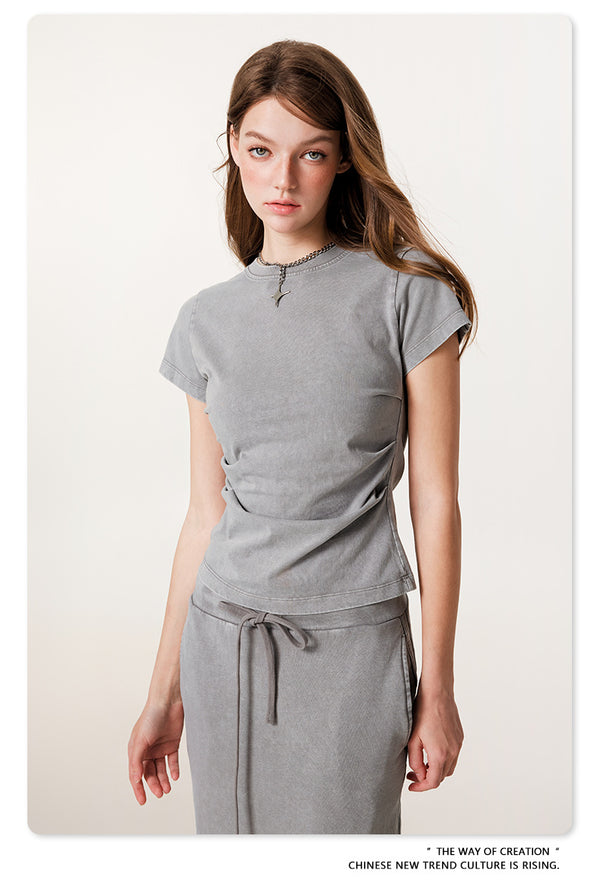 Summer Fashion Heavy Industry Patchwork American-style Top