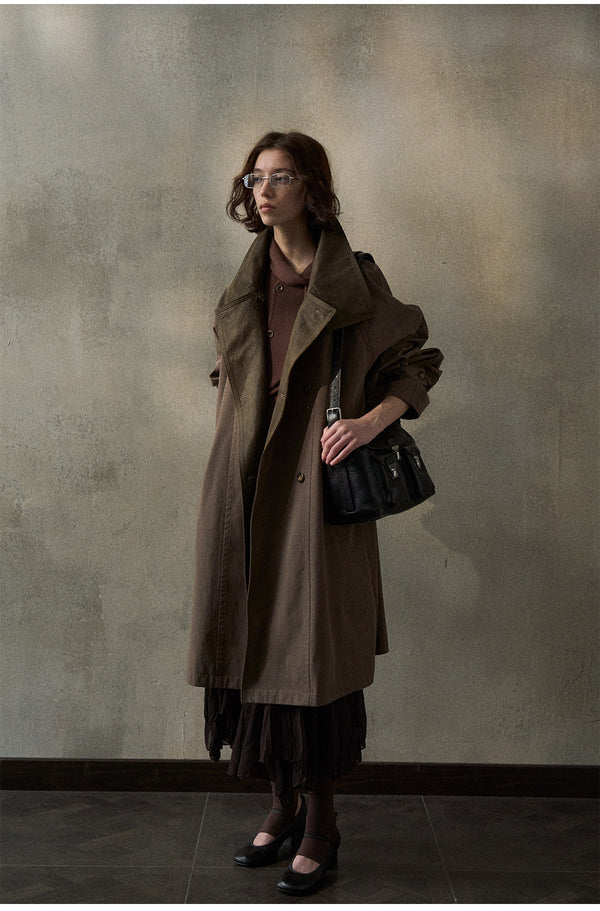 A Fashionable Two-wear, Loose And Long Women's Coat