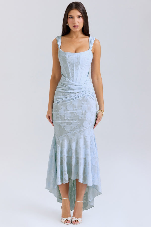 Summer Fashionable Square-Neck Sexy Slim-Fitting Asymmetrical Slip Dress for Women