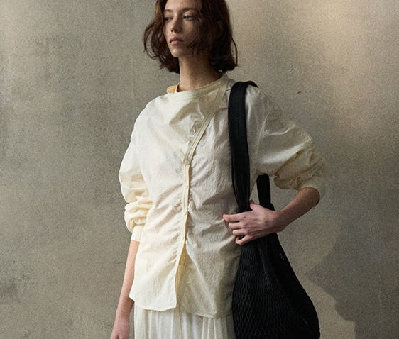 Summer Casual Loose Commuting Round-neck Simple Long-sleeved Women Blouse
